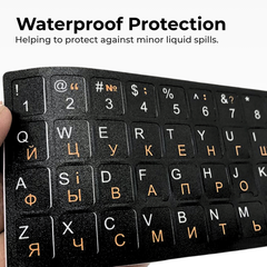 Ukrainian Keyboard Stickers for PC Laptop Black