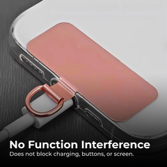 Ultra-Thin Phone Lanyard Patch with Metal Ring Holder