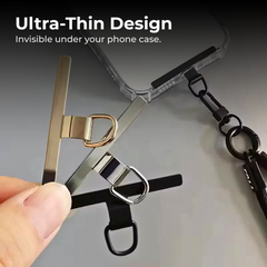 Ultra-Thin Phone Lanyard Patch with Metal Ring Holder
