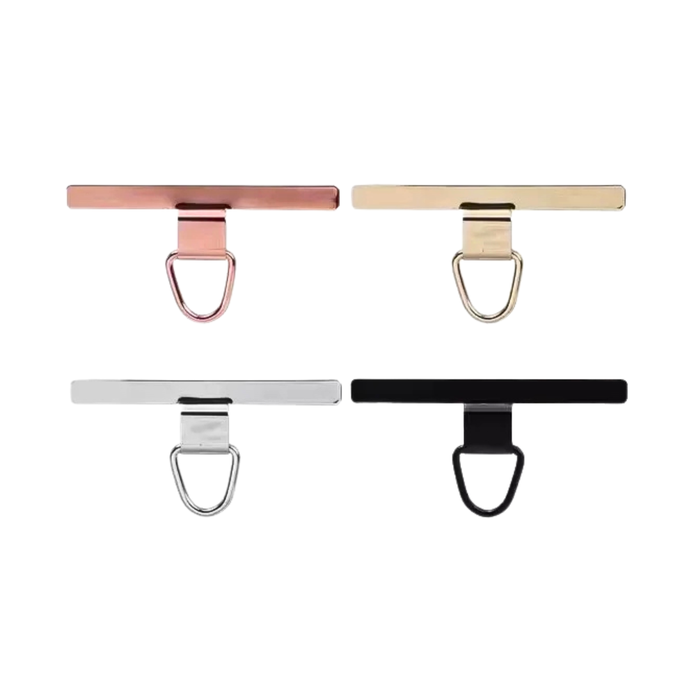 Ultra-Thin Phone Lanyard Patch with Metal Ring Holder