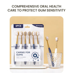 Ultra Soft Wide Head Toothbrush for Sensitive Gums & Travel