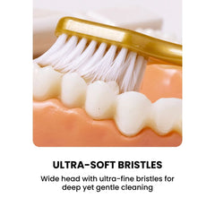 Ultra Soft Wide Head Toothbrush for Sensitive Gums & Travel