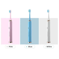 Ultra Clean Sonic Rechargeable Toothbrush - Colours - Pink, Blue, White