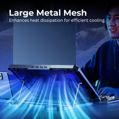 High-Power Laptop Cooler Pad with 12 Fans RGB