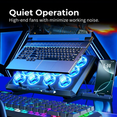 High-Power Laptop Cooler Pad with 12 Fans RGB