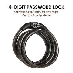 Ultra Strong Anti-Theft Bike Lock | 4-Digit Combo Cable