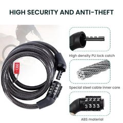 Ultra Strong Anti-Theft Bike Lock | 4-Digit Combo Cable
