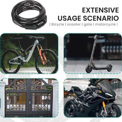 Ultra Strong Anti-Theft Bike Lock | 4-Digit Combo Cable