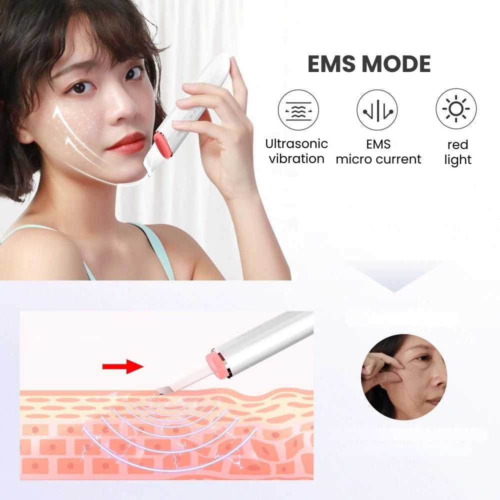 Ultrasonic Skin Scrubber — 24KHz Deep Pore Cleanser - mode