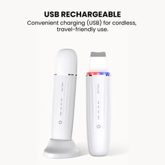 Ultrasonic Skin Scrubber — 24KHz Deep Pore Cleanser - usb rechargeable