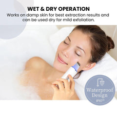 Ultrasonic Skin Scrubber — 24KHz Deep Pore Cleanser - dry operation