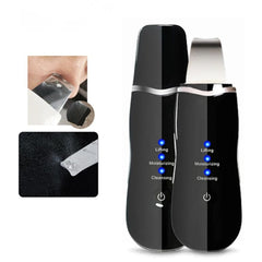 Ultrasonic Skin Scrubber Facial Spatula – 3-Mode Deep Clean