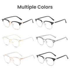 Unisex Square Metal Frame Anti-Blue Light Glasses