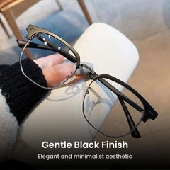 Unisex Square Metal Frame Anti-Blue Light Glasses