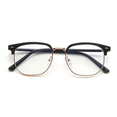 Unisex Square Metal Frame Anti-Blue Light Glasses