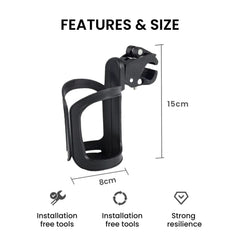 Universal 360° Bike & Stroller Bottle Holder Rack