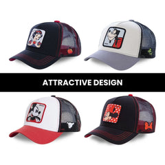 Vintage Animal Patch Trucker Cap — Mesh Snapback Hat