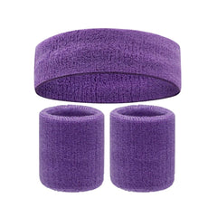 Sports Sweatband & Wristband Set – Cotton Comfort
