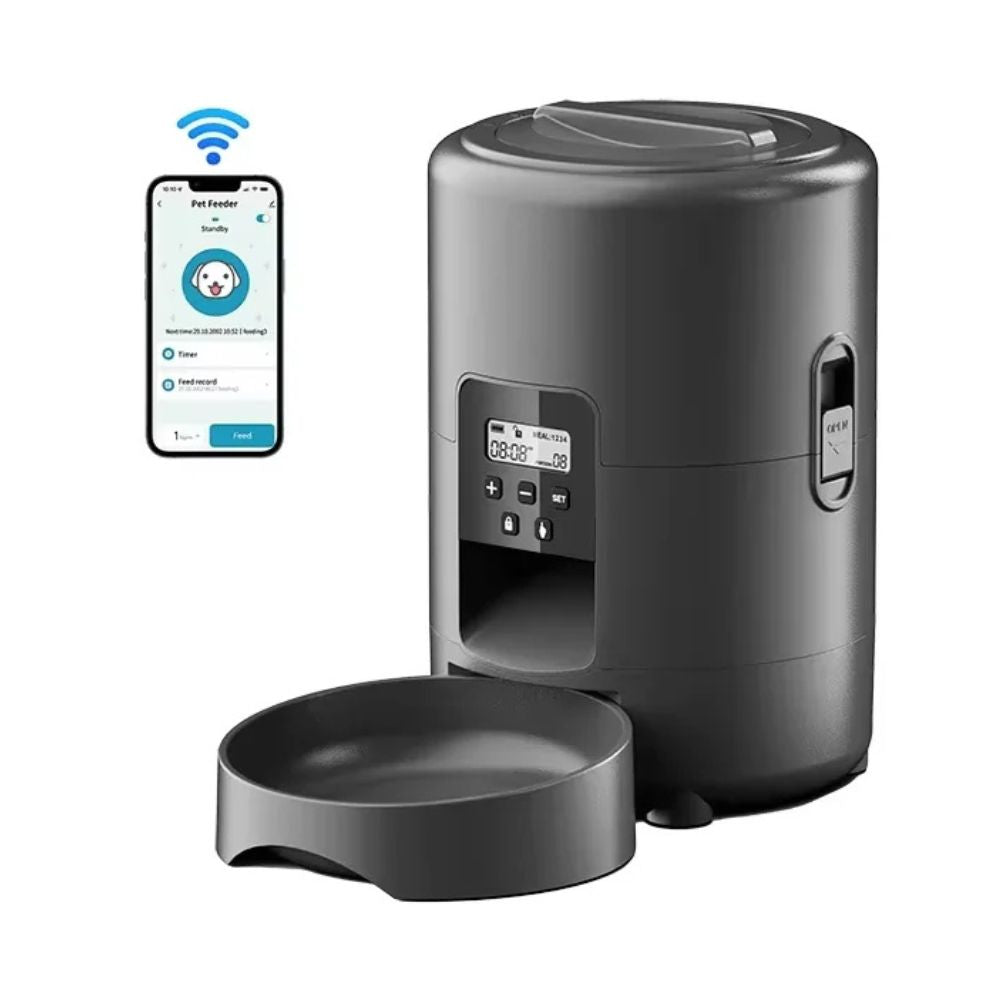 Smart Automatic Pet, Cat & Dog Feeder - 2L, WiFi, LCD & Portion Control