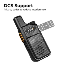 Compact UHF Walkie Talkie 2-Pack — Type-C Fast Charge