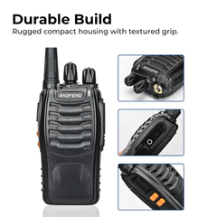 Compact Pack Rechargeable Walkie Talkies — Long Range