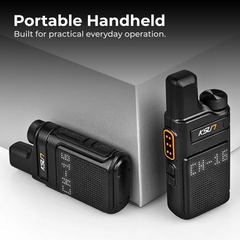 Compact UHF Walkie Talkie 2-Pack — Type-C Fast Charge