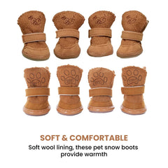 Warm Pet Snow Boots for Dogs – Anti-Slip Winter Shoes