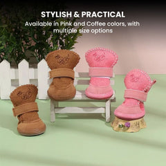 Warm Pet Snow Boots for Dogs – Anti-Slip Winter Shoes