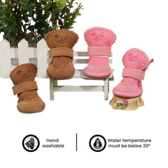 Warm Pet Snow Boots for Dogs – Anti-Slip Winter Shoes