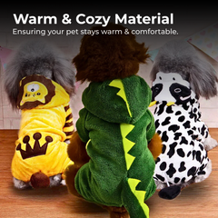 Warm Dino Hoodie for Small Medium Dogs & Cats
