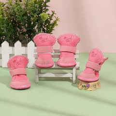 Warm Pet Snow Boots for Dogs – Anti-Slip Winter Shoes