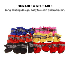 Waterproof Anti-Slip Dog Boots with Reflective Straps