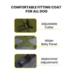 Waterproof Dog Coat with Reflective Design & Warm Lining