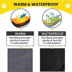 Waterproof Dog Coat with Reflective Design & Warm Lining