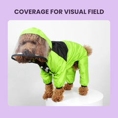 Waterproof Dog Raincoat with Transparent hat
