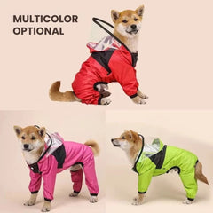 Waterproof Dog Raincoat with Transparent hat