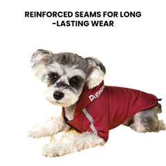 Waterproof Fleece Dog Jacket with Reflective Trim