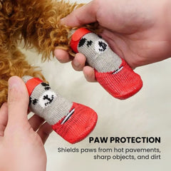 Waterproof Knit Dog Booties — Non-Slip Paw Socks