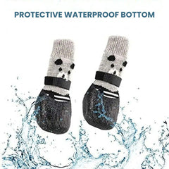 Waterproof Knit Dog Booties — Non-Slip Paw Socks