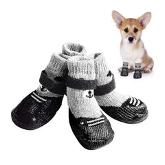 Waterproof Knit Dog Booties — Non-Slip Paw Socks