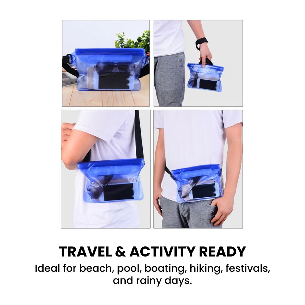 Waterproof Phone Pouch with Lanyard — Universal Fit travel