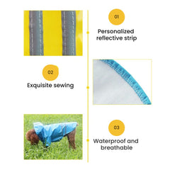 Waterproof Reflective Dog Raincoat — Hooded, Adjustable