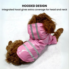 Waterproof Reflective Dog Raincoat — Hooded, Adjustable
