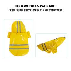 Waterproof Reflective Dog Raincoat — Hooded, Adjustable