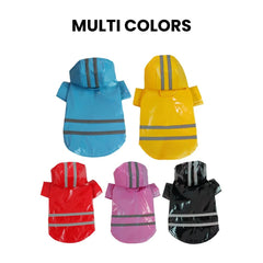 Waterproof Reflective Dog Raincoat — Hooded, Adjustable