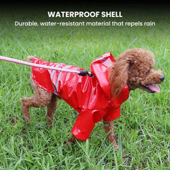 Waterproof Reflective Dog Raincoat — Hooded, Adjustable