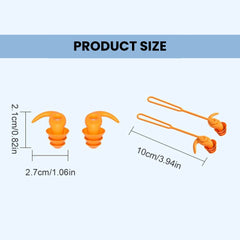 Waterproof Swim Earplugs with Anti-Loss Strap - size