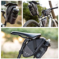 Waterproof Bike Saddle Bag with Bottle Holder | 1.5L Rear Seat Pack