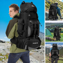 90L Waterproof Nylon Hiking Backpack – Softback