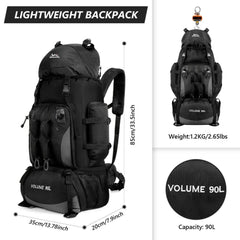 90L Waterproof Nylon Hiking Backpack – Softback